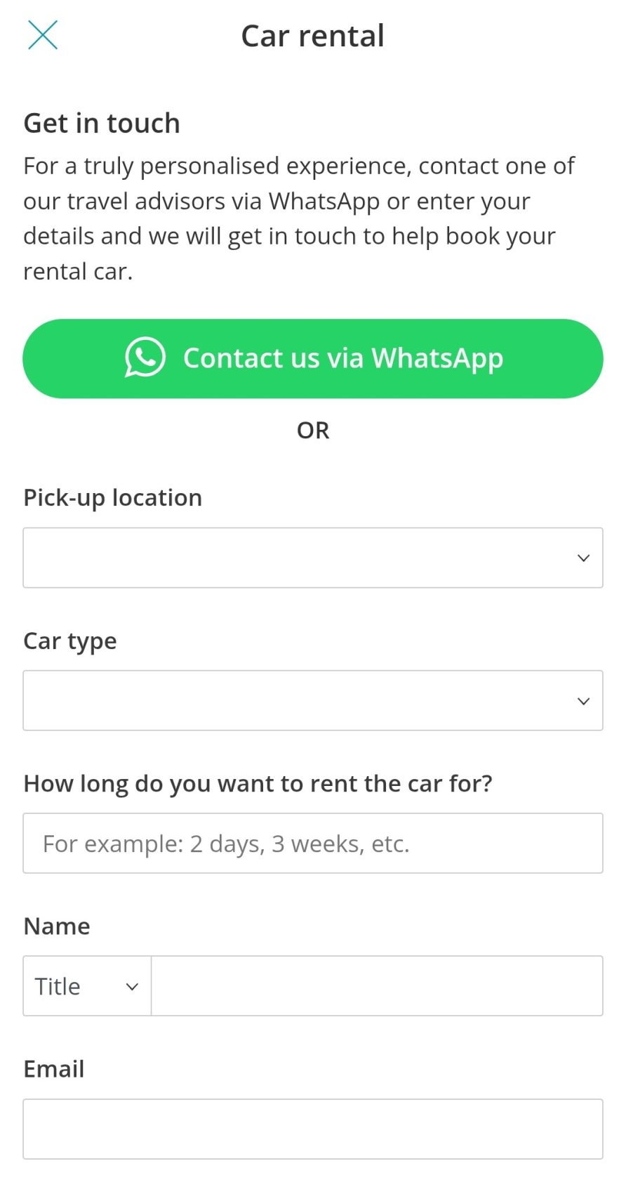 Almosafer car rental page 5