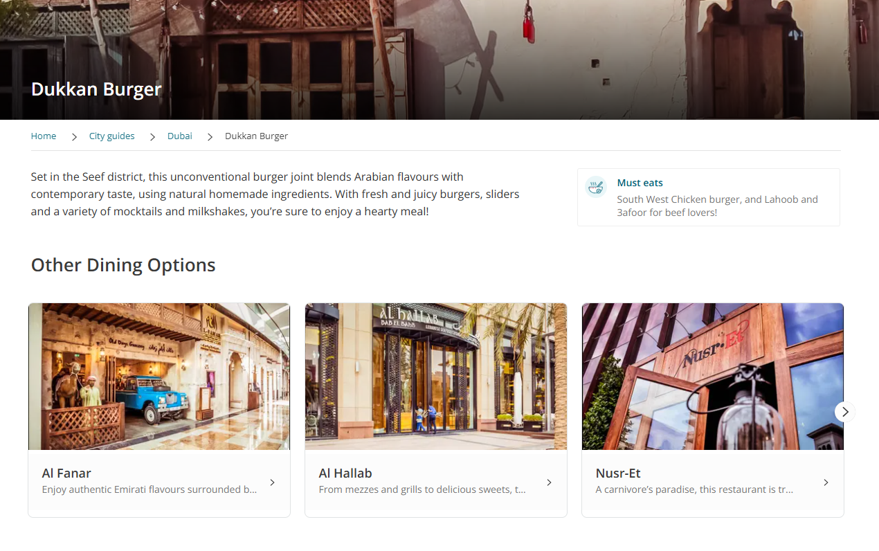 Dubai city guide - Dukkan Burger