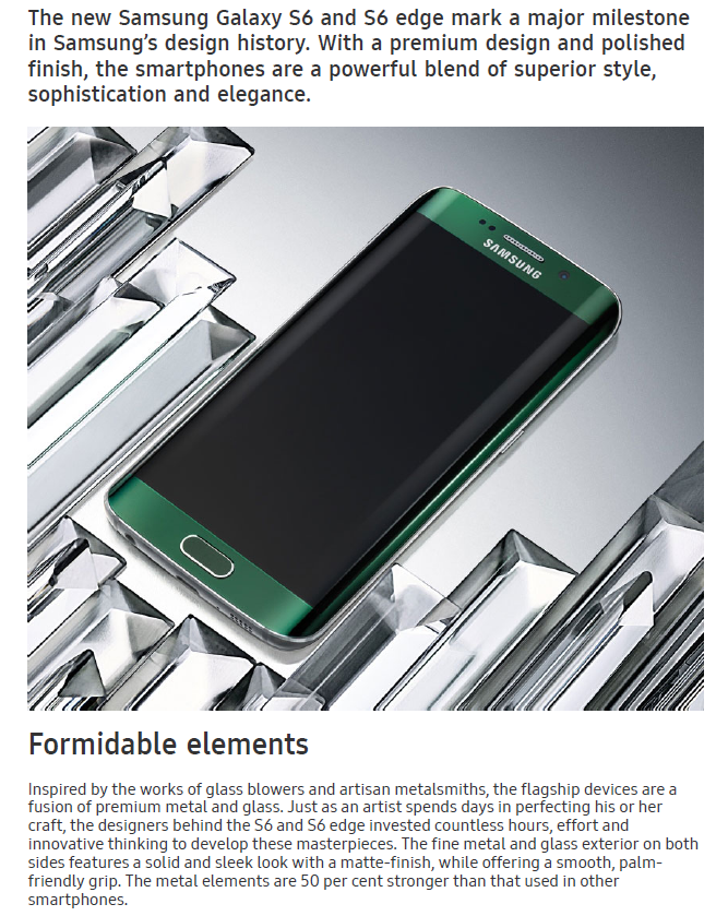 Samsung S6 revolution of design article screenshot 1