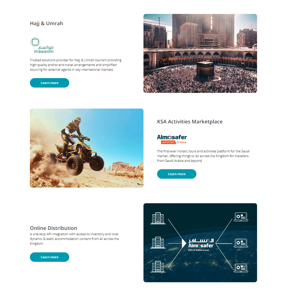 Almosafer portfolio of business continued